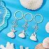 3Pcs 3 Styles Natural Shell Keychains KEYC-JKC00973-2