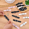16Pcs 8 Styles Star/Heart-shaped PU Leather Buckles AJEW-CL0001-70-3