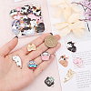 48PCS 24 Style Rack Plating Alloy Enamel Pendants ENAM-CA0001-57-3