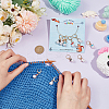Resin Imitation Pearl Crown Pendant Locking Stitch Markers HJEW-AB00093-3