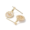 Bee Brass Micro Pave Cubic Zirconia Stud Earring Findings KK-E107-15G-02-2