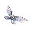 Bling Resin Butterfly Brooch Pin with Crystal Rhinestone JEWB-P016-04P-03-3