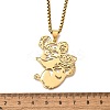 201 Stainless Steel Laser Cut Mother and Baby Koala Pendant Box Chain Necklaces for Women Men NJEW-E156-01G-5
