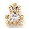 Brass Micro Cubic Zirconia Pendants KK-Q789-34G-1