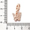 Rack Plating Alloy Rhinestone European Dangle Charms PALLOY-P307-09RG-3