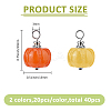 40Pcs 2 Colors Opaque Resin Vegetable Pendants PALLOY-FH00153-2