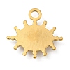 Real 18K Gold Plated 304 Stainless Steel Pendants STAS-A084-19G-02-2