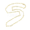 Brass Paperclip Chain Necklaces NJEW-A042-17G-03-2