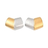 304 Stainless Steel Two Tone Square Stud Earrings EJEW-D306-06G-2