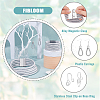 Plastic Teardrop Dangle Earrings & Multi Layer Necklace & Multi-strand Bracelet & 2Pcs Stainless Steel Clip on Nose Rings SJEW-FI0001-32C-4
