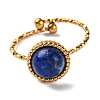 Round Natural Mixed Stone Finger Rings RJEW-Q822-01G-3