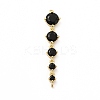 Rack Plating Brass Pave Cubic Zirconia Connector Charms KK-G458-02G-02-1