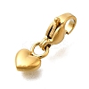 Heart 304 Stainless Steel Pendant Decorations STAS-R159-35G-2