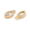 Brass Micro Pave Clear Cubic Zirconia Charmss KK-E068-VF226-3