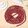 Round Wooden Beaded Garland for Christmas Tree Decoration AJEW-WH20019-63-7