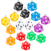 16Pcs 8 Style Transparent Acrylic Pendants MACR-SC0002-12-6