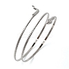Alloy Upper Arm Open Cuff Bangles for Women LS-BJEW-U037-01B-P-2