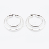 Tarnish Resistant 201 Stainless Steel Hoop Earrings EJEW-I213-B-01P-1
