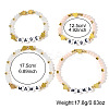 4Pcs Mother's Day Brass & Glass Round Beads Strertch Bracelets SK3516-5-1