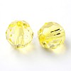 Transparent Acrylic Beads PL505Y-10-1