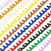 BENECREAT 20 Yards 10 Colors Chinlon Braid Trims with Elastic Button Loops SRIB-BC0001-04-1