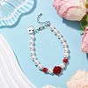 Shell Pearl Beaded Bracelets BJEW-JB10704-2