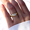 Sterling Silver CZ Eye-Shaped Ring for Women Wedding Party Gift KW2493-2-2