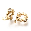 Brass Micro Pave Cubic Zirconia Tube Bails KK-M318-16G-1