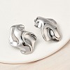 304 Stainless Steel Nuggets Stud Earrings EJEW-K268-73P-1