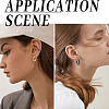 24Pcs 3 Colors 303 Stainless Steel Textured Hoop Earrings for Women EJEW-SC0001-80-6