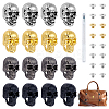 16Pcs 4 Styles Halloween Skull Alloy Decorative Rivets DIY-DR0007-76-1