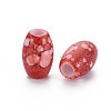 Baking Paint Opaque Acrylic European Beads MACR-S308-04-3