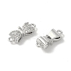Brass Micro Pave Clear Cubic Zirconia Connector Charms KK-S367-21B-2