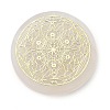 Flat Round Natural Selenite Slice Coasters AJEW-C042-01B-1