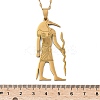 201 Stainless Steel Egyptian Ancient God Anubis Pendant Necklaces NJEW-D318-06G-5