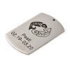 Non-Tarnish 304 Stainless Steel Pendants STAS-C098-01B-P-2