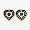 Rack Plating Light Gold Alloy Enamel Pendants LS-ENAM-Q444-014C-RS-1