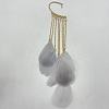 Bohemian Style Alloy Chain with Feather Tassel Cuff Earrings FS-WGB03F7-11-1