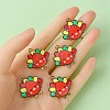 10Pcs 5 Style Cute Printed Alloy Pendants ENAM-YW0003-46B-4