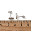 Rack Plating Brass Micro Pave Clear Cubic Zirconia Stud Earrings EJEW-K299-01P-N-5