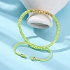 Polyester Cord Braided Bead Bracelets for Women BJEW-L698-01G-02-2