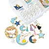 DIY Alloy Enamel & Acrylic & Polycotton Tassel Dangle Earrings Making Kits DIY-FS0001-21B-4