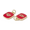 Brass Micro Pave Cubic Zirconia Charms KK-E068-VB436-2-3