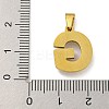 Ion Plating(IP) 304 Stainless Steel Pendants STAS-U024-01G-3