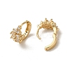 KC Gold Plated Brass Micro Pave Cubic Zirconia Hoop Earring EJEW-L271-01KCG-06-2