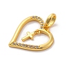 Brass Micro Pave Cubic Zirconia Pendants KK-U033-10G-01-2