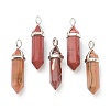 Natural Mookaite Pendants X-G-M378-01P-A21-1