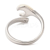 Natural Shell Spanner Open Cuff Ring with Cubic Zirconia RJEW-G288-07P-3