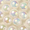 UV Plating Rainbow Iridescent Acrylic Beads PACR-E001-03J-1