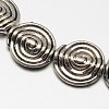 Tibetan Style Flat Round/Vortex Alloy Bead Strands TIBEB-O007-10-NR-2
